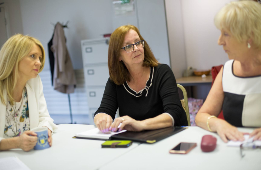 Esther with Local bus campaigners from Handforth