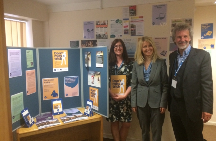 Esther with Lisa Williams, Research and Campaigns Coordinator and Geoff Hope-Terry, Chair