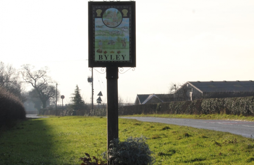 Byley village sign