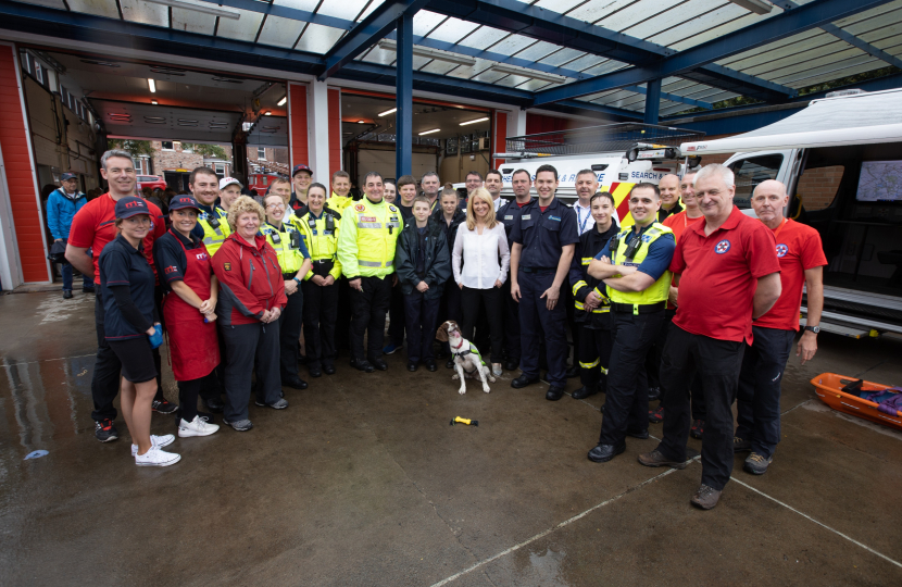 Esther with Emergency Service personnel