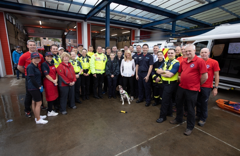 Esther with Emergency Service personnel