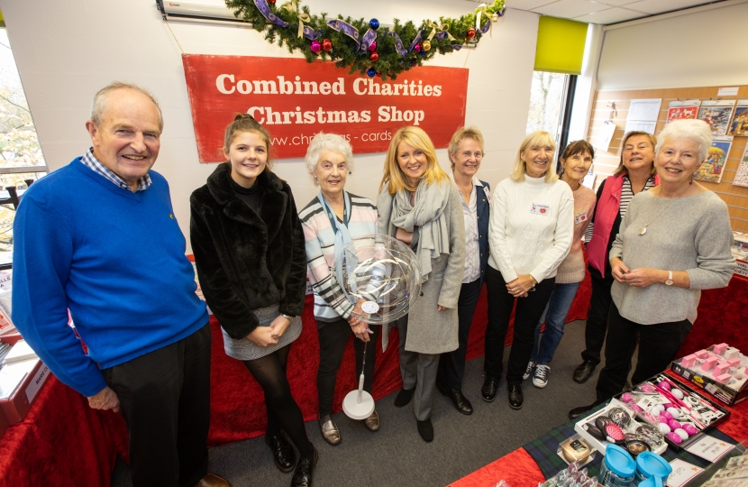 Volunteers at the shop