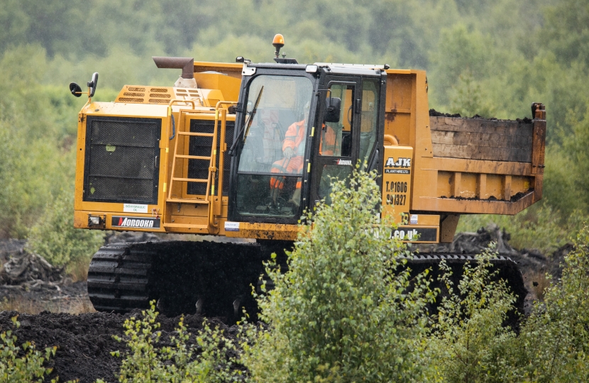 Peat works at Lindow Moss