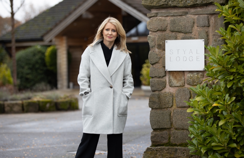 Esther McVey at Styal Lodge