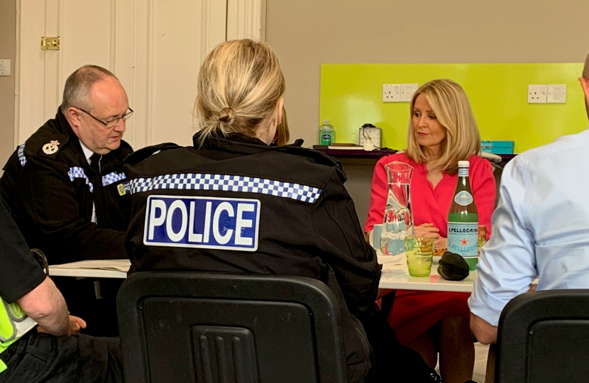 Esther with police officers