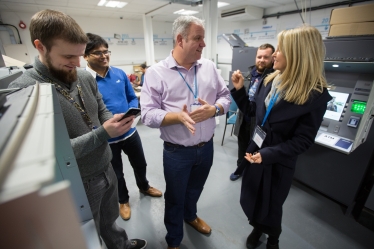 Esther with Apprentices at Barclays Tech Hub