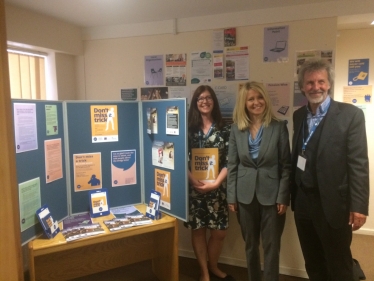 Esther with Lisa Williams, Research and Campaigns Coordinator and Geoff Hope-Terry, Chair