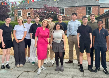 esther with students from politics summer school