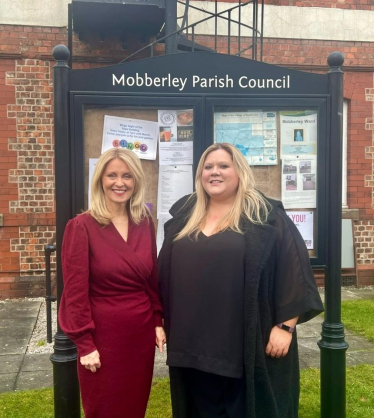 Cllr Hannah Moss with MP Esther McVey