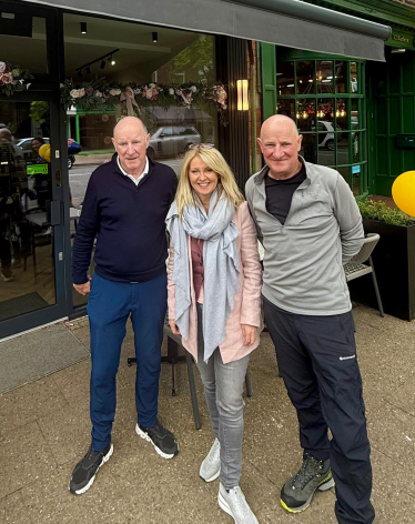 esther with huw and tom